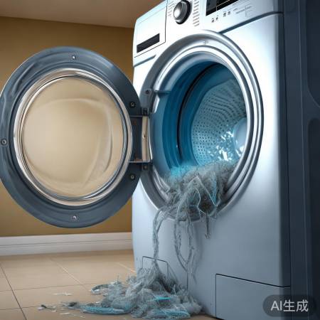 洗衣机排水阀堵，水压不足电机故