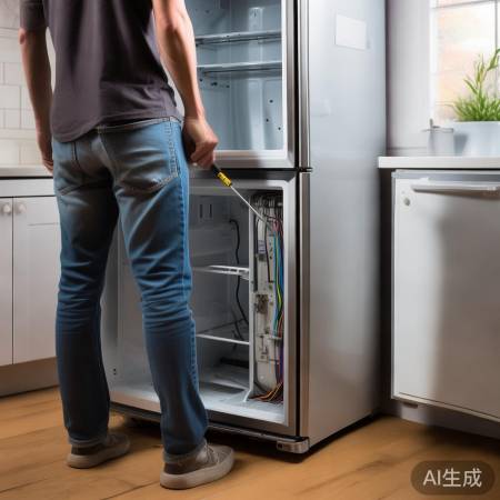 拧螺丝开冰箱后盖