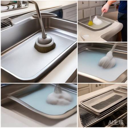 托盘清洁，刷缝擦干。