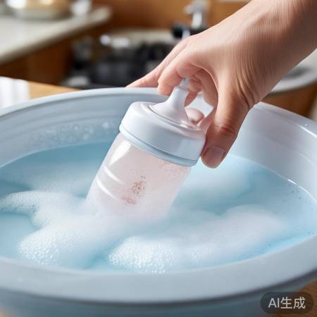 奶瓶清洗,浸泡5-10分钟