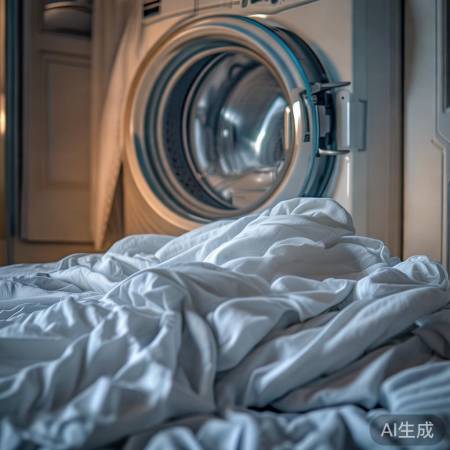 洗衣机洗被子，心灵净化，整理放