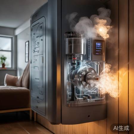 壁挂炉水泵异常，水压升高。