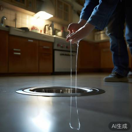 地漏勿倒油污毛发，防堵塞。