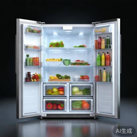 “冰箱内部宽敞，分区合理，食材