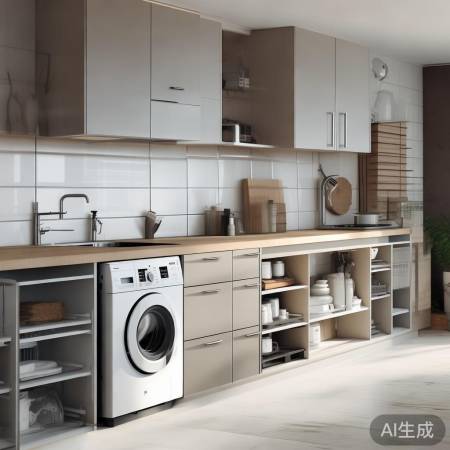 洗衣机台面选收纳佳品，厨房整洁