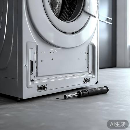 洗衣机底盖螺丝拆卸，安装到位