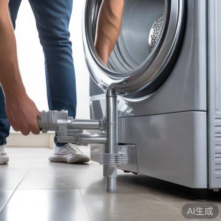 连接排水管，确保坡度顺畅。