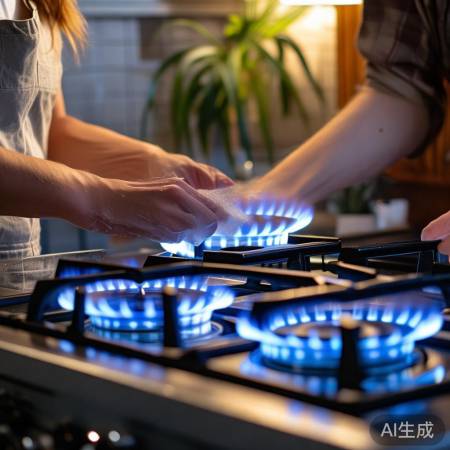 燃气灶维护：清洁燃烧器，检查火