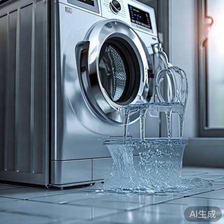 排水测试，检查洗衣机泄漏