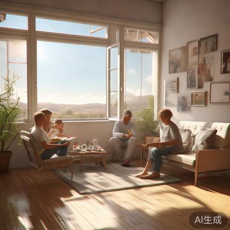 “开窗通风,清新室内空气”