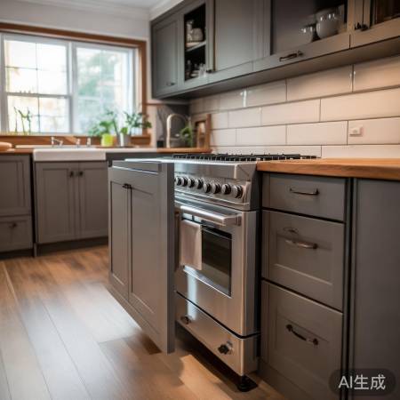 定制橱柜，匹配燃气灶尺寸