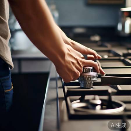 关阀门防泄漏，安全拆卸燃气灶