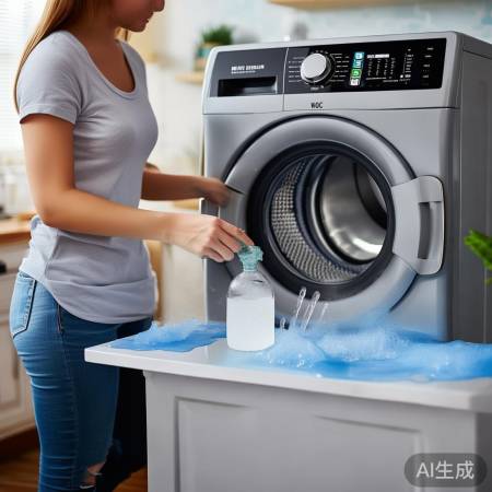 白醋水清洁洗衣机内桶，除污高效