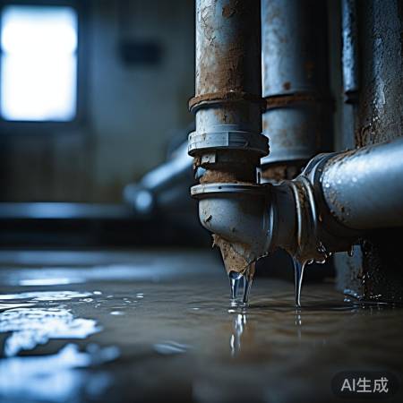 水管老化易漏，严防隐患。