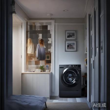 超静音洗衣机，夜晚洗衣不打扰。