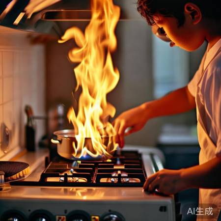 “猛火灶用后关阀，定期清理保高