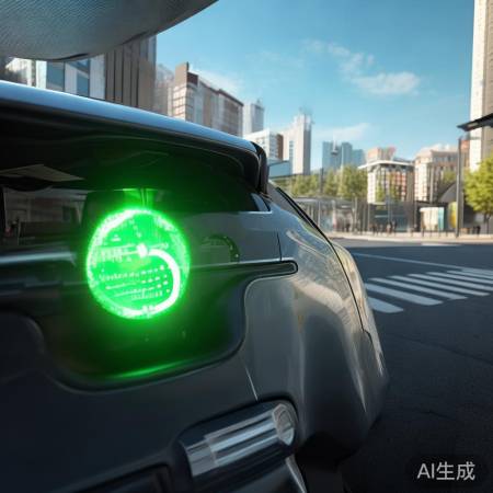 电动汽车，启动便捷，静音环保。