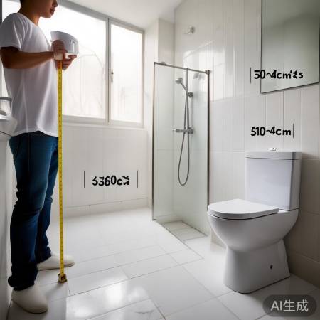 量卫生间尺寸,确保马桶安装顺畅