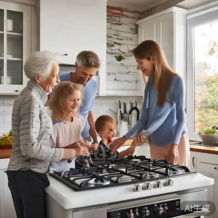 安装燃气灶，关注老人儿童安全，
