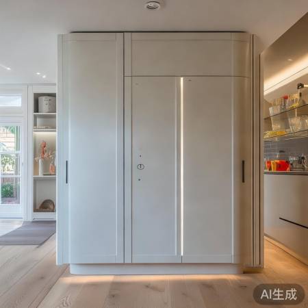 吊柜餐边柜结合，智能家居厨房一