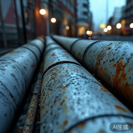 “燃气管道老化漏气警示”