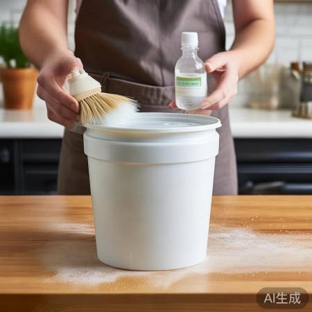 白醋洗桶盖，清洁无损害。