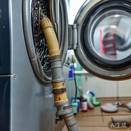 洗衣机进水管老化/不稳，致水流