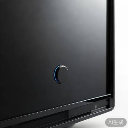 长虹电视电源键，正面圆或椭圆小