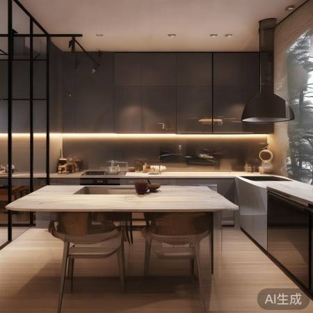 消毒柜巧搭配，厨房整洁美