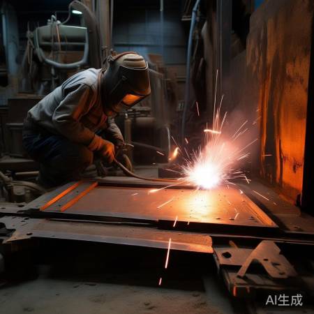 焊接门框，四角加中点，火候角度