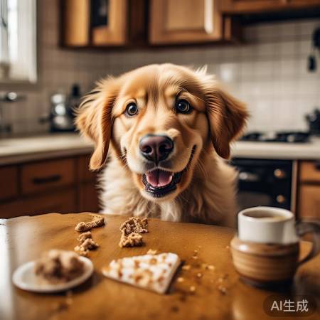 留意狗狗，防偷食及时制止
