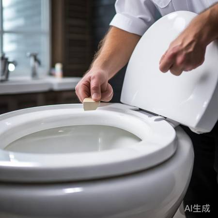 检查马桶，确保盖平滑贴合