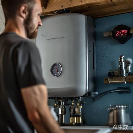 壁挂炉水压低报警，联系物业调压