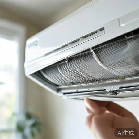 空调滤芯堵塞，影响制冷需定期更
