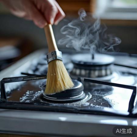 清洁炉头火孔，提升燃烧效率