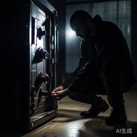 保险柜电源开关在侧背，标识明显