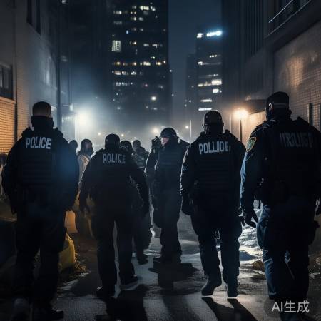 深夜行动，警方擒盗贼团伙。