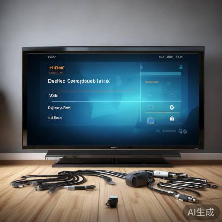 检查电视接口，匹配连接方式。