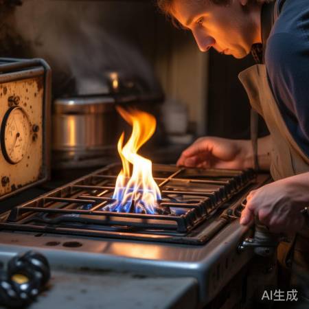 火焰发黄、点火噼啪、泄漏，燃气