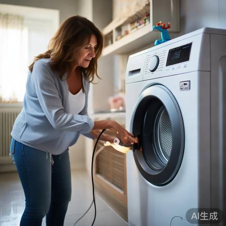 洗衣机安全用电，预防意外。