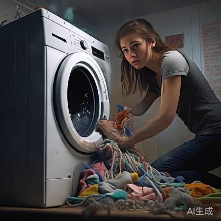洗衣机堵塞，排水不畅