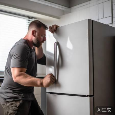 抬冰箱,先抬一角,轻缓操作。