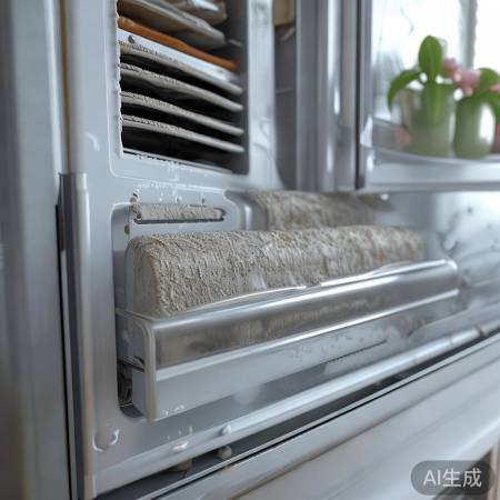 冰箱噪音：冷凝蒸发器积尘，定期