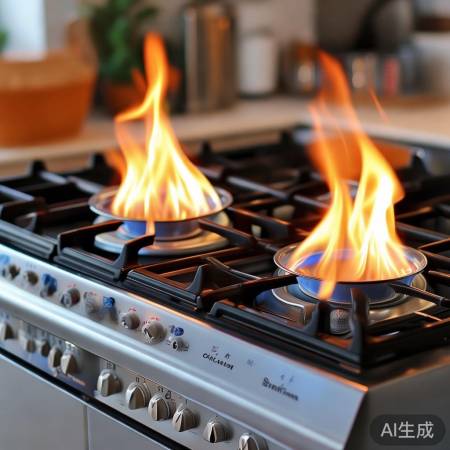 樱花双头灶，时尚易操作，灵活调