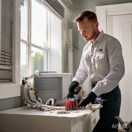 中央空调排水管清洁，操作简单。