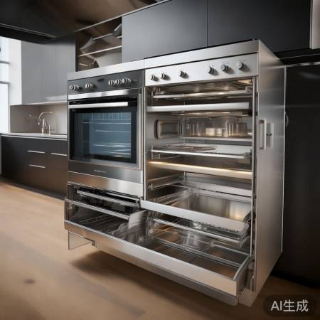 集成灶:多部件组合,功能独特。