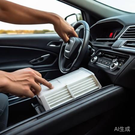 “副驾手套箱或风挡下找空调滤芯