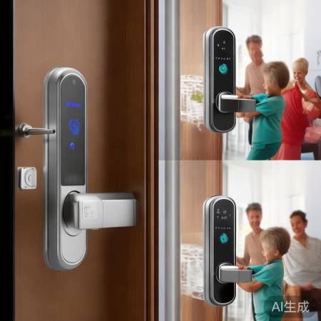 群升指纹锁，简易安装，远程操控