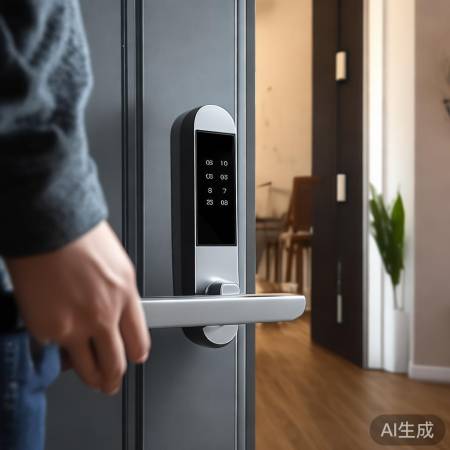 密码开门，简单方便。