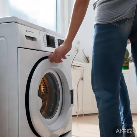 插头清洁,测试洗衣机。